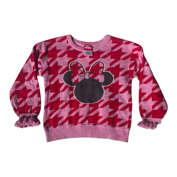 Disney Other - Disney Junior Minnie Mouse Pink and Red Sweater 2T